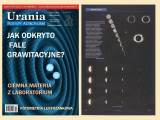 Okładka czasopisna "Urania", obok strona ze zdjęciami Księżyca i tekstem.