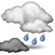 <span>Przelotne opady, <br>pogorszenie pogody</span>